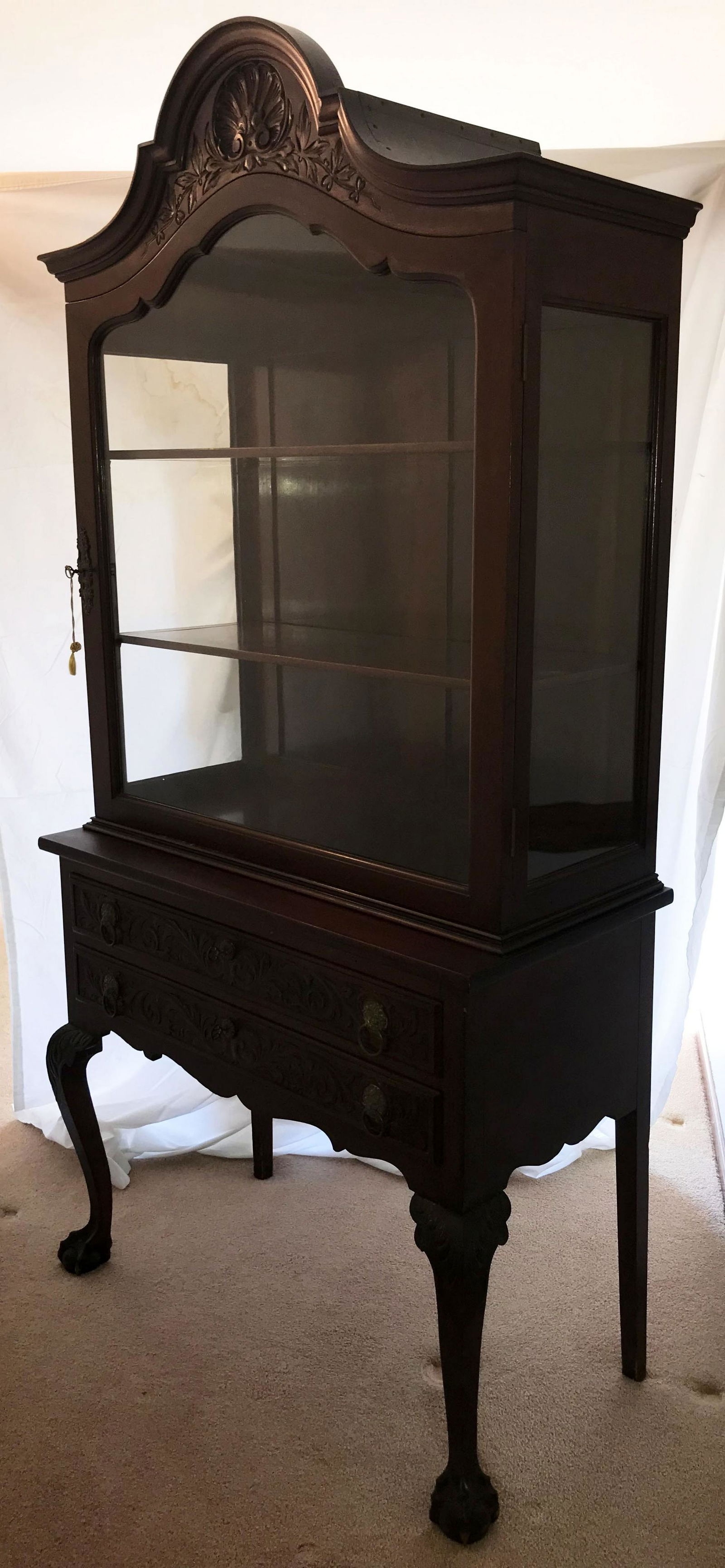 Older Stylized Chippendale China Cabinet (1 of 10)