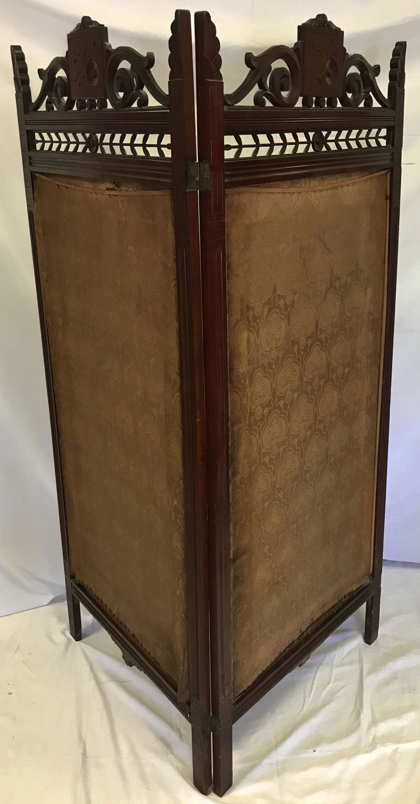 Vintage Late Victorian/Edwardian Folding Screen (1 of 7)