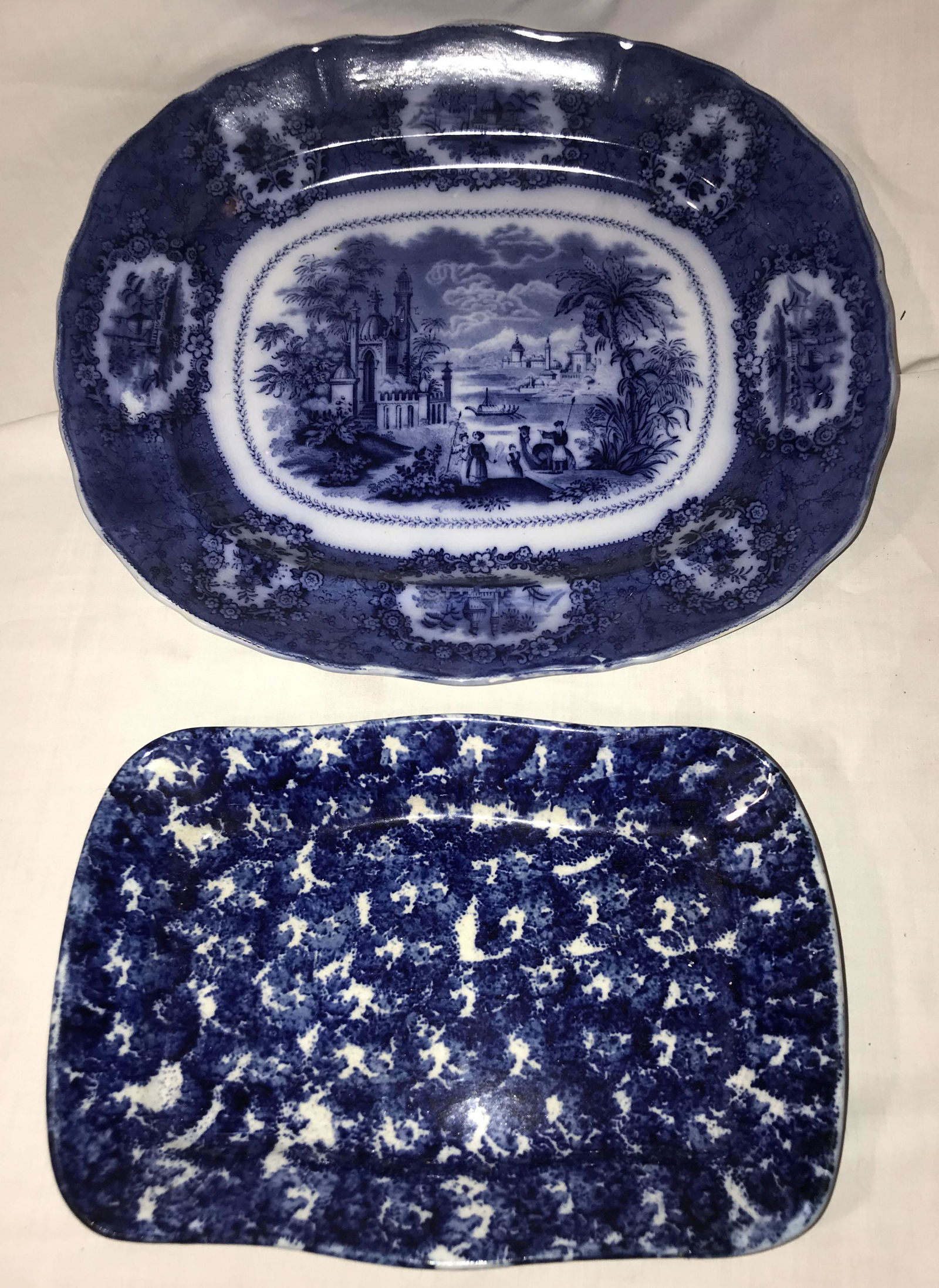 Lot 2 Blue & White Platters (1 of 3)