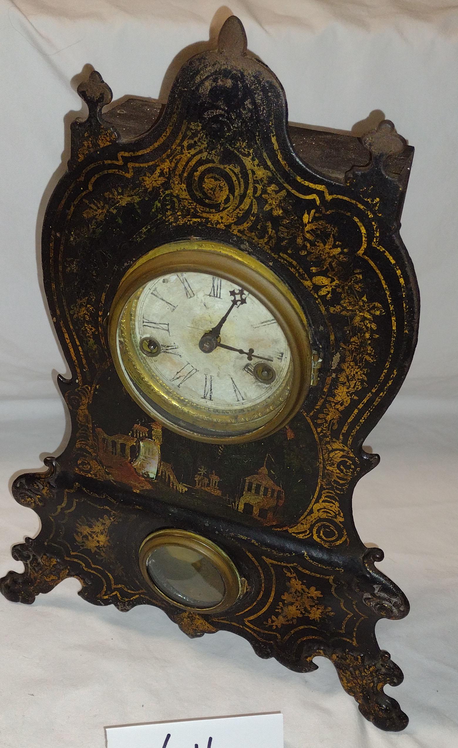 Victorian Cast Iron Mantle Clock (1 of 8)