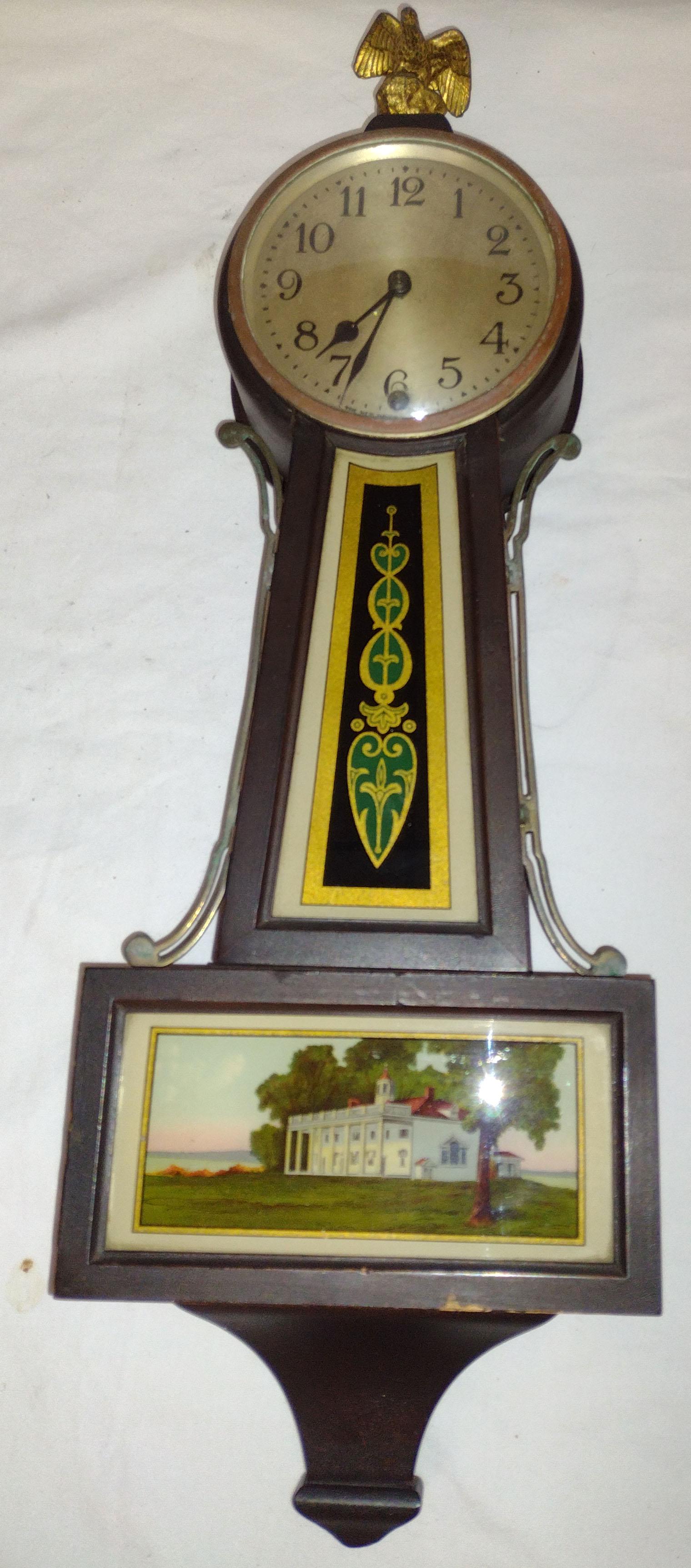 Older Reproduction New Haven Banjo Clock (1 of 8)