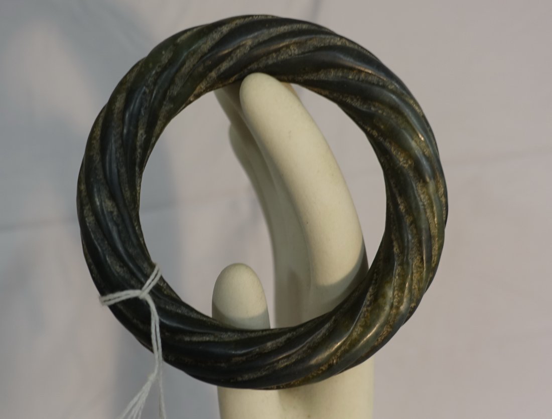 IMPORTANT EARLY HAN DYNASTY CHINESE JADE RING DISC (1 of 6)