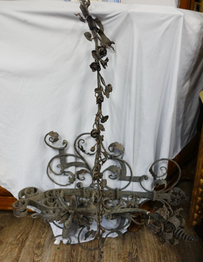 ANTIQUE 19c LARGE IRON ESTATE DOORBELL (1 of 7)