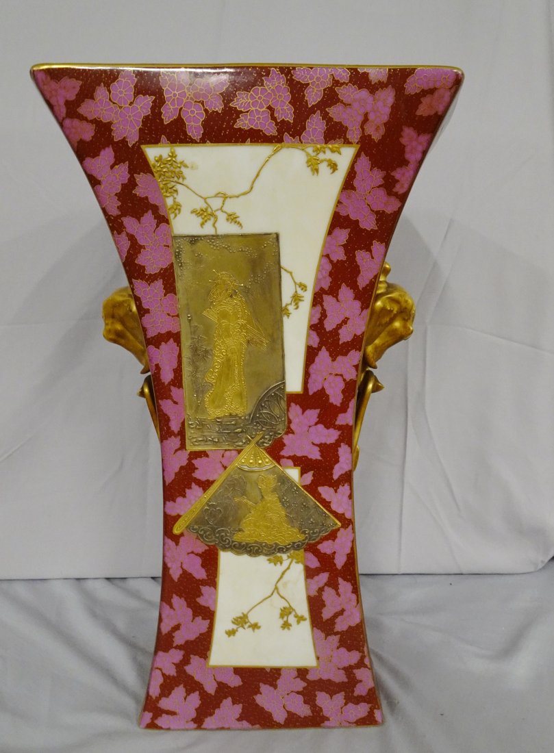 ANTIQUE FRENCH ASIAN ORIENTALIST PORCELAIN VASE (1 of 11)