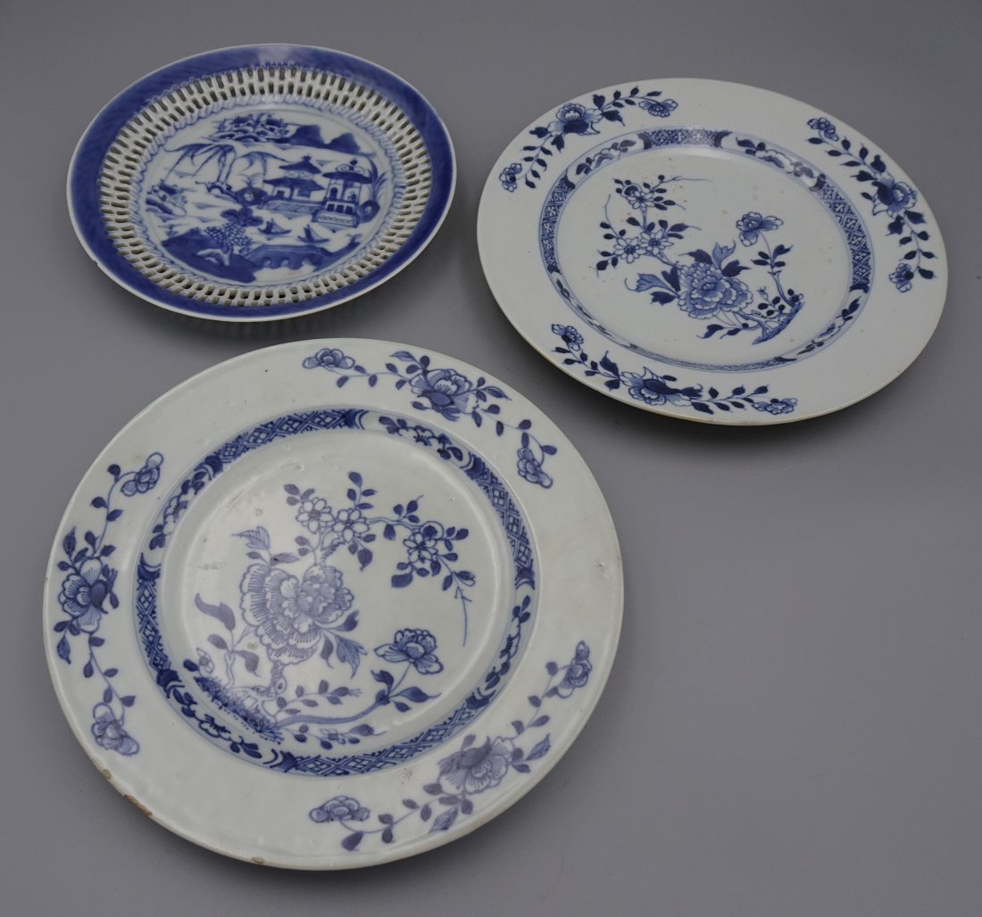 ANTIQUE PAIR CHINESE EXPORT NANKING CARGO PLATES PLUS (1 of 12)