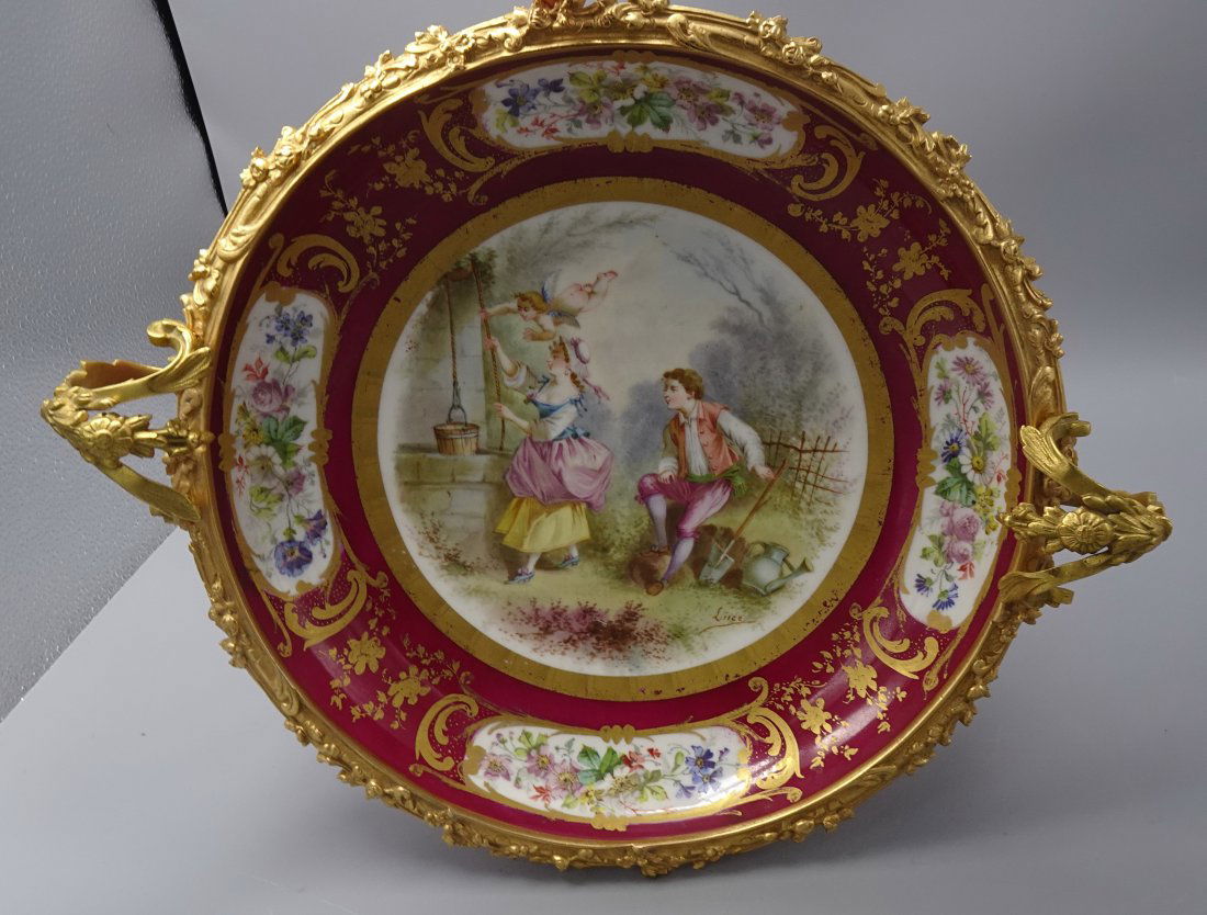 ANTIQUE 19c SEVRES PORCELAIN PLATE (1 of 9)