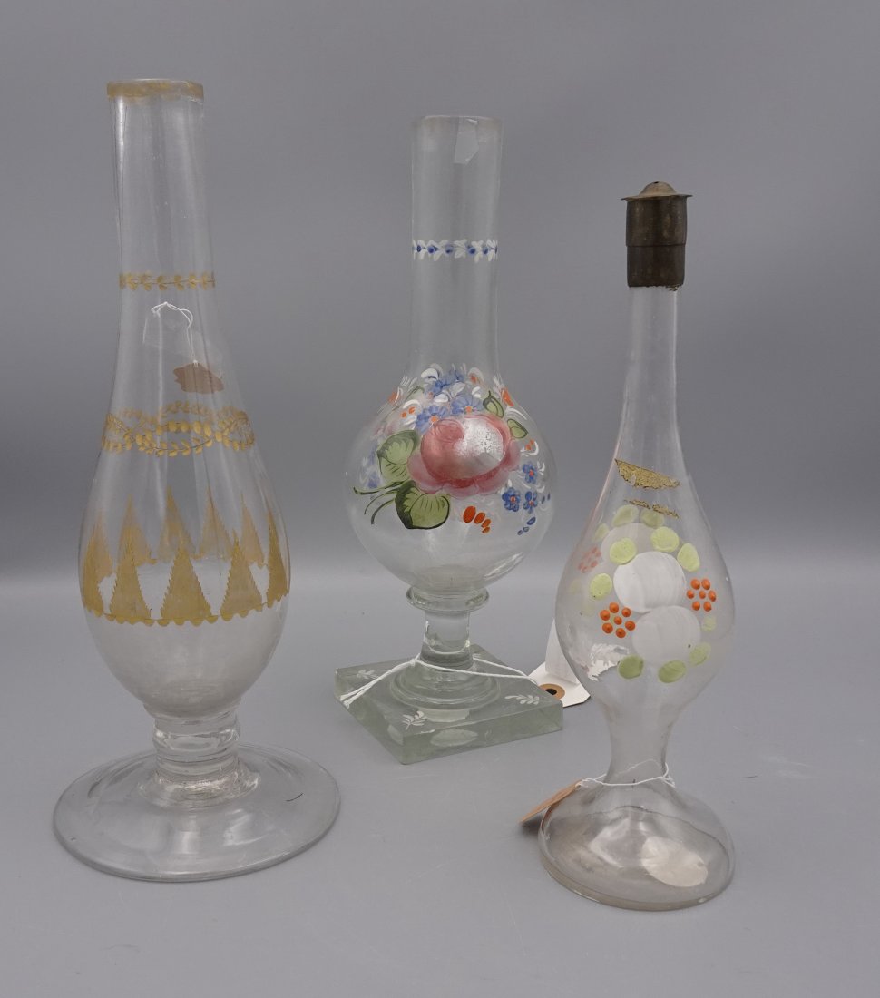 THREE IMPORTANT ANTIQUE ISLAMIC GLASS HOOKAH  BOTTLE (1 of 5)
