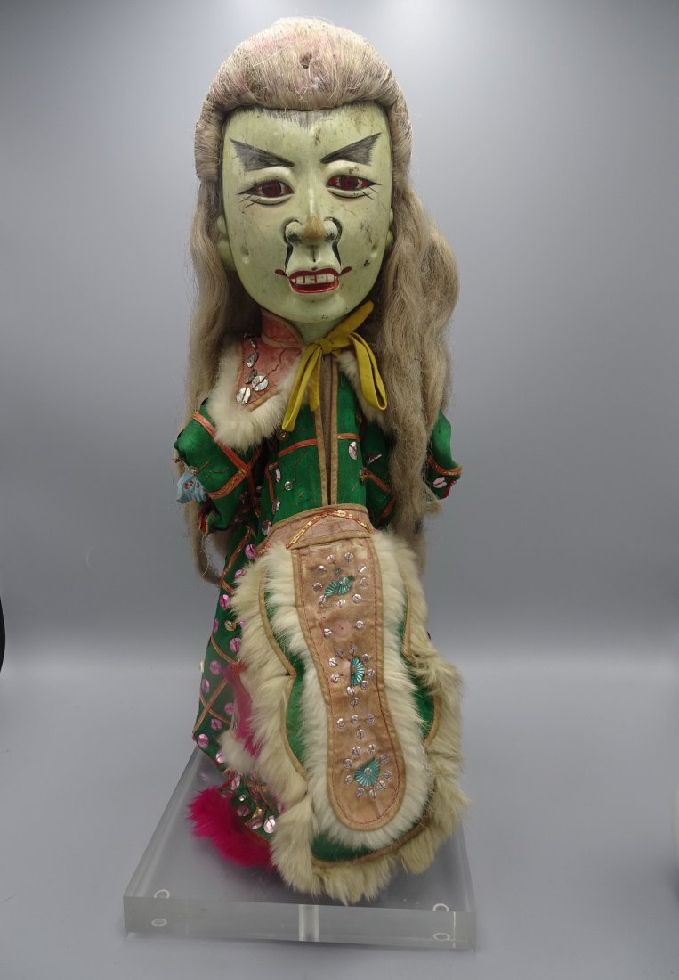 RARE ANTIQUE CHINESE PUPPET  ON LUCITE STAND (1 of 9)
