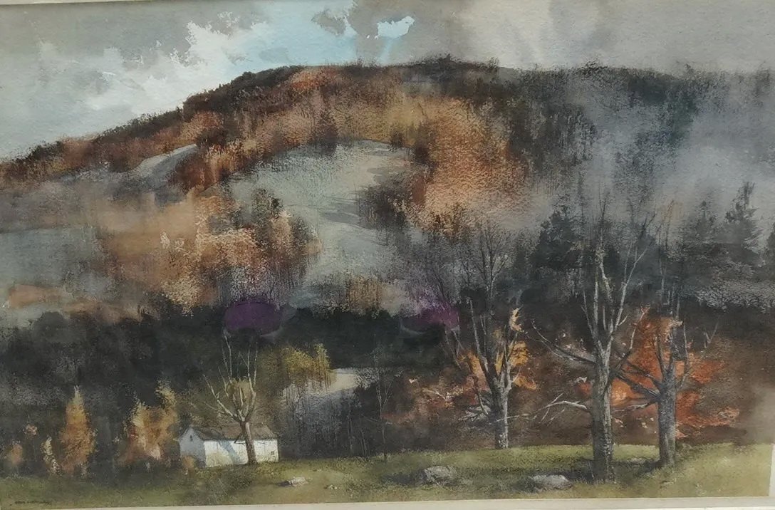 AMERICAN T.M. NICHOLAS LANDSCAPE PAINTING SIGNED (1 of 8)