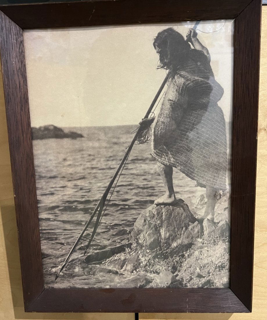 EDWARD CURTIS - "Nootka Method Of Spearing" PHOTOGRAPHIC PRINT (1 of 2)
