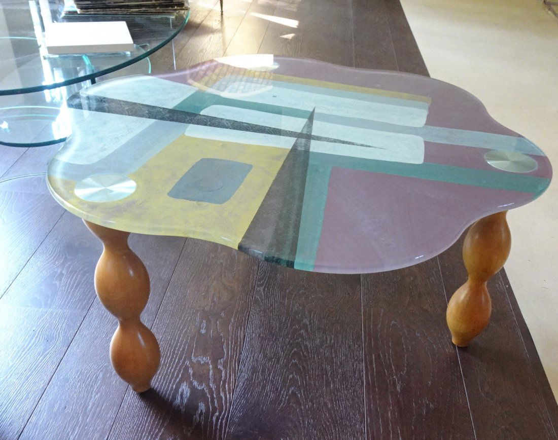 VINTAGE SUPER COOL RETRO GLASS COFFEE / COCKTAIL TABLE (1 of 7)
