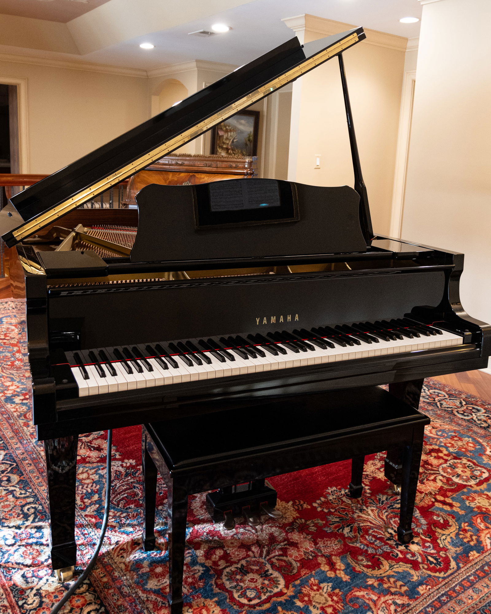 BLACK LACQUER YAMAHA DISKLAVIER BABY GRAND PLAYER PIANO MADE IN JAPAN