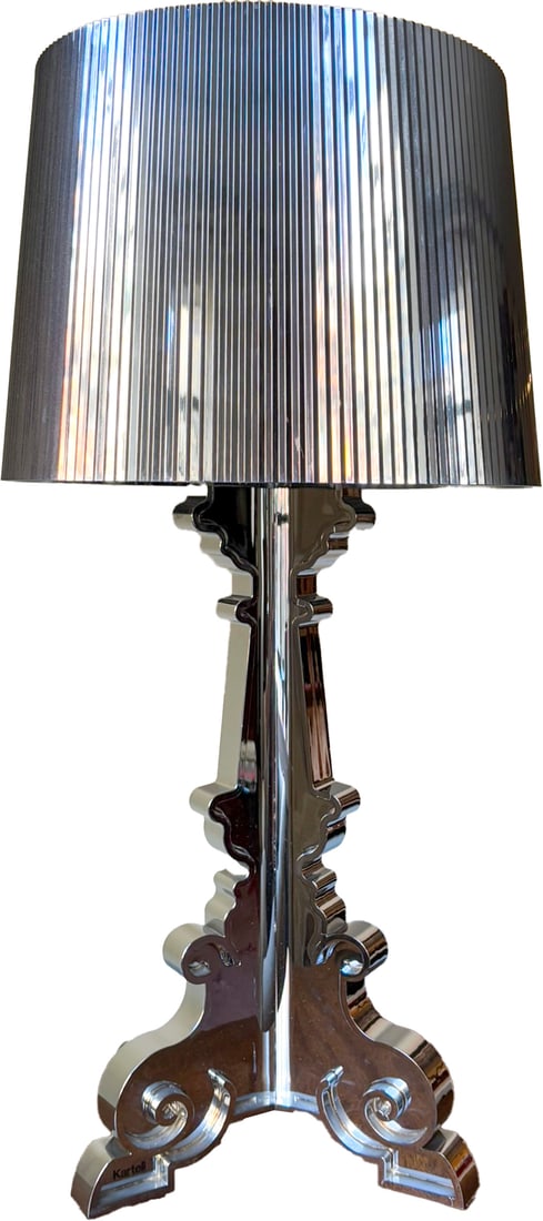 BEAUTIFUL CONTEMPORARY SILVER BOURGIE TABLE LAMP BY KARTELL (1 of 6)