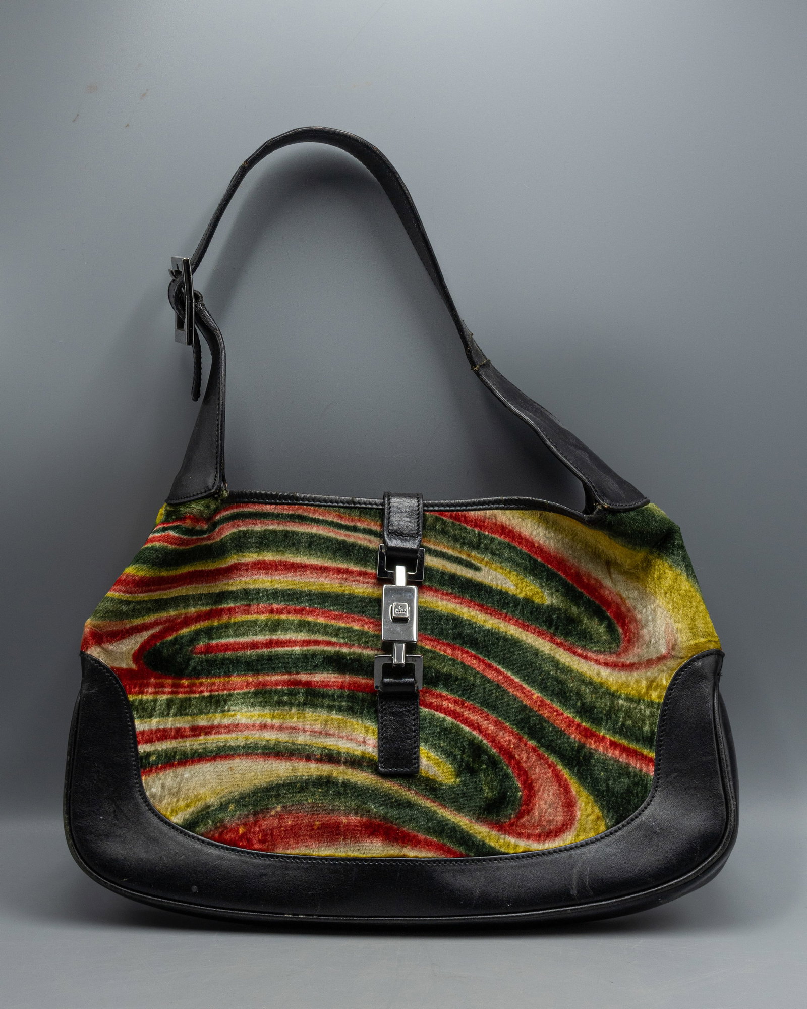 Vintage Gucci Bag By Tom Ford 1999 Velvet Psychedelic Jackie Bag