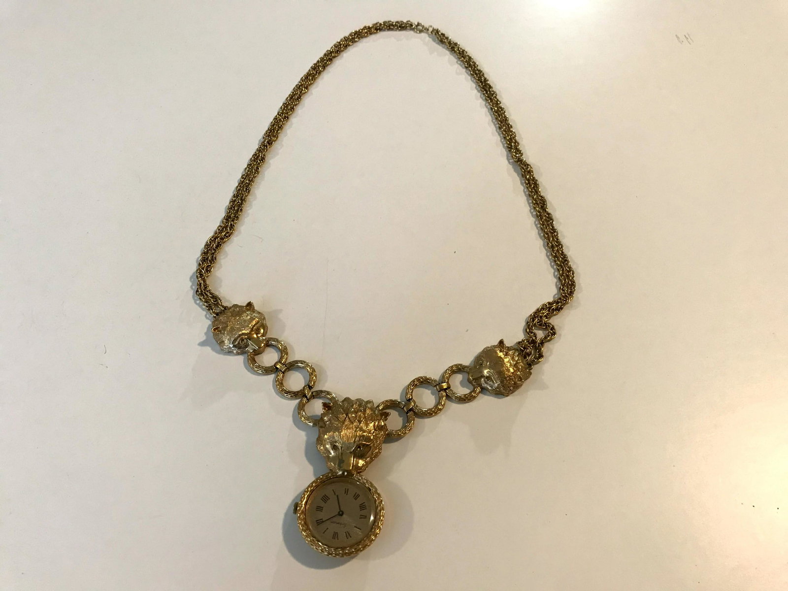 Old 17" gold necklace watch by norman: Old 17" gold necklace watch by norman Please view all photos as they are part of the description and condition of this Item, Feel free to contact me with questions or picture requests!. Used Item AS I