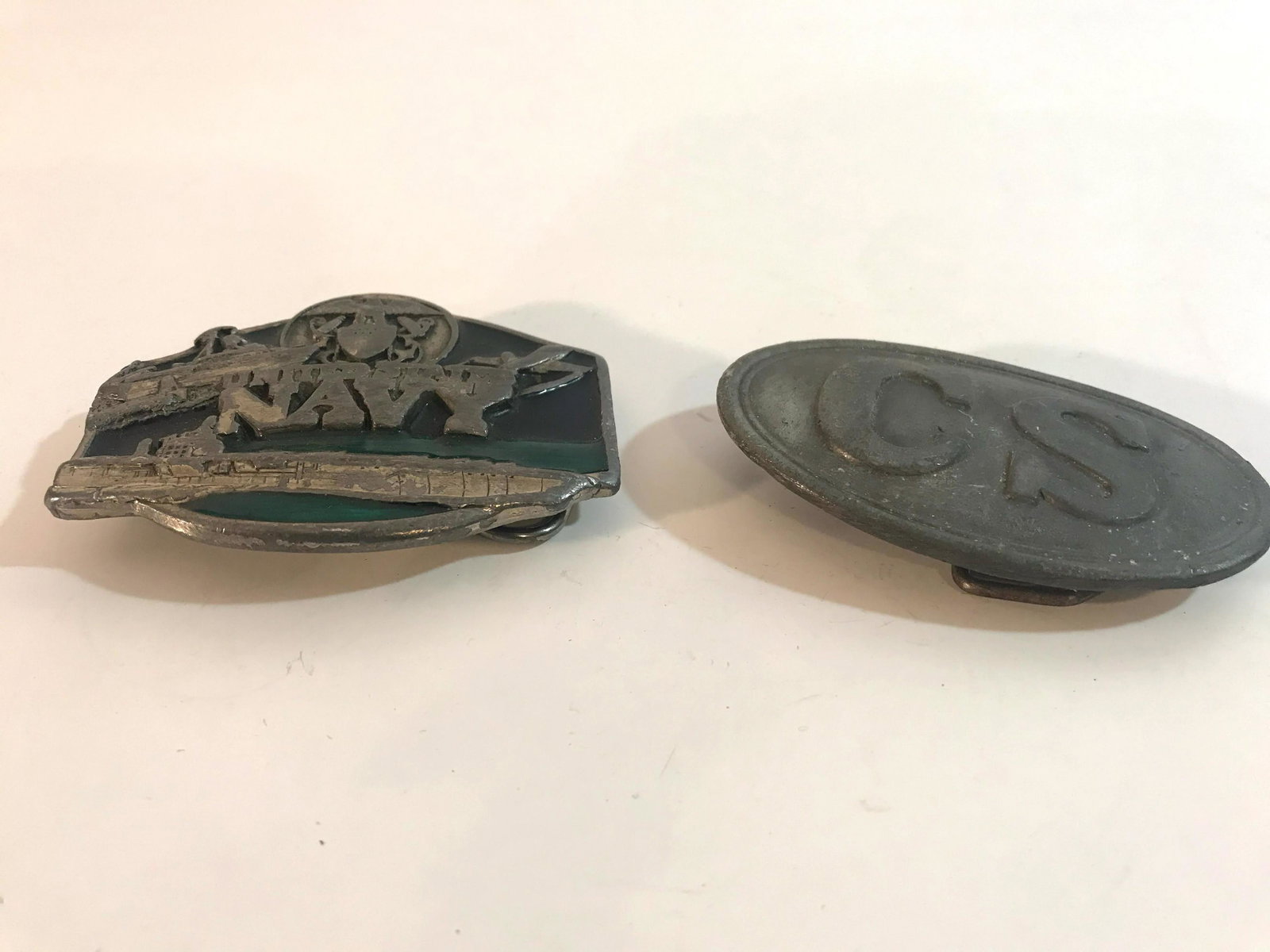 U.S. Navy Belt Buckle & repo civil war CS: U.S. Navy Belt Buckle & repo civil war CS Please view all photos as they are part of the description and condition of this Item, Feel free to contact me with questions or picture requests!. Used Item 