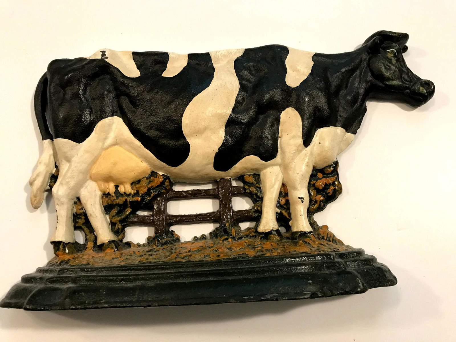 Vintage Dairy Cow Cast Iron  Door Stop (1 of 5)