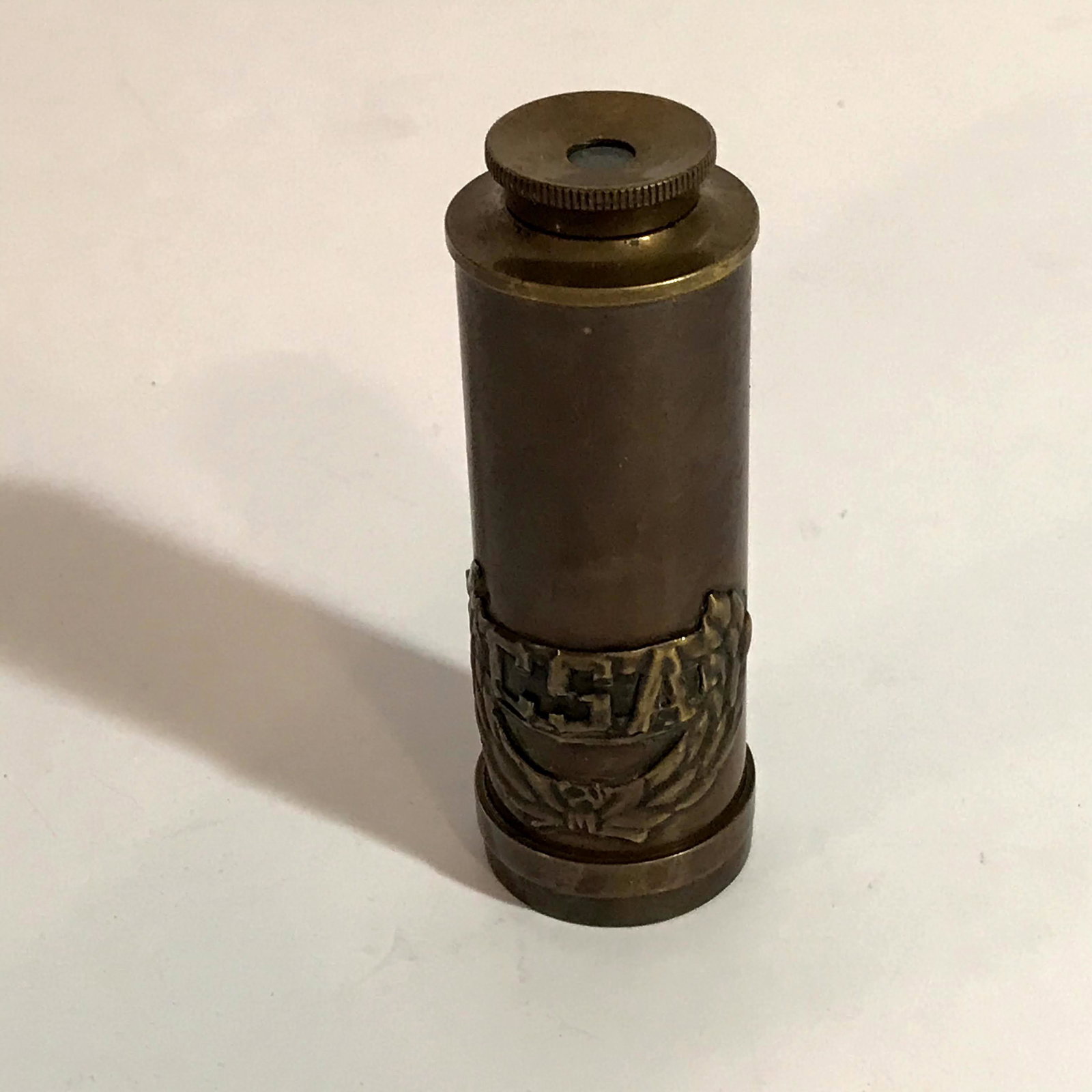Antique Style Solid Brass Civil War CSA Telescope: Vintage Antique Style Solid Brass Civil War CSA Traveling Pocket Telescope Please view all photos as they are part of the description and condition of this Item, Feel free to contact me with questions