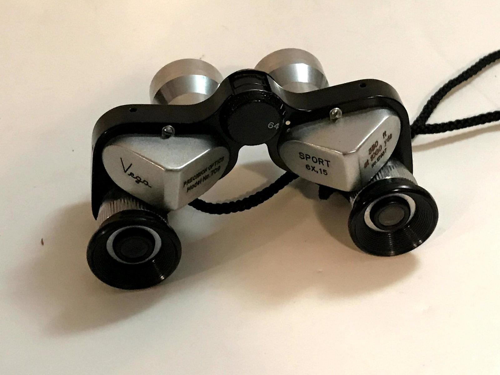 Vega Sport Compact Binoculars: Vega Sport No. 12987 Compact Binoculars 380ÃƒÂƒÃ‚Â¢ÃƒÂ‚Ã‚Â€ÃƒÂ‚Ã‚Â™ @ 1000 yds. Please view all photos as they are part of the description and condition of this Item, Fe