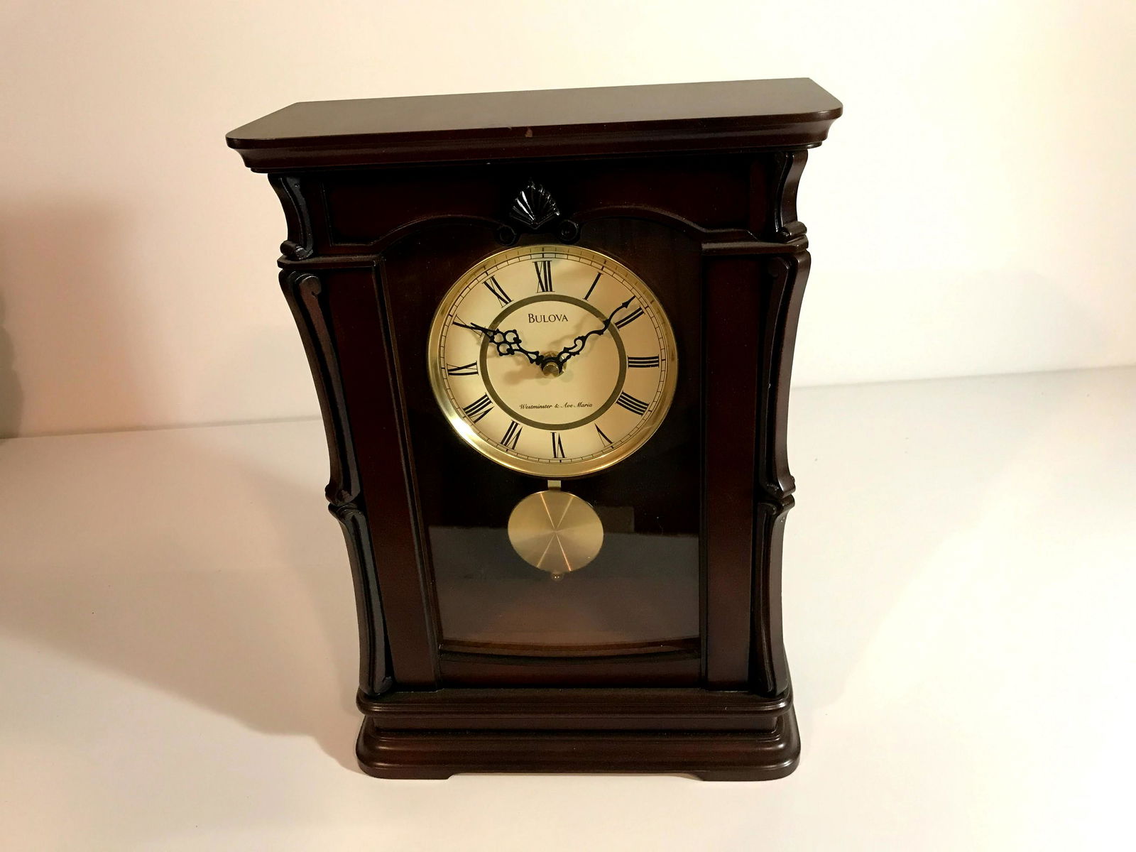 Bulova Nice Fireplace Mantel Clock 13 1/4" (1 of 4)