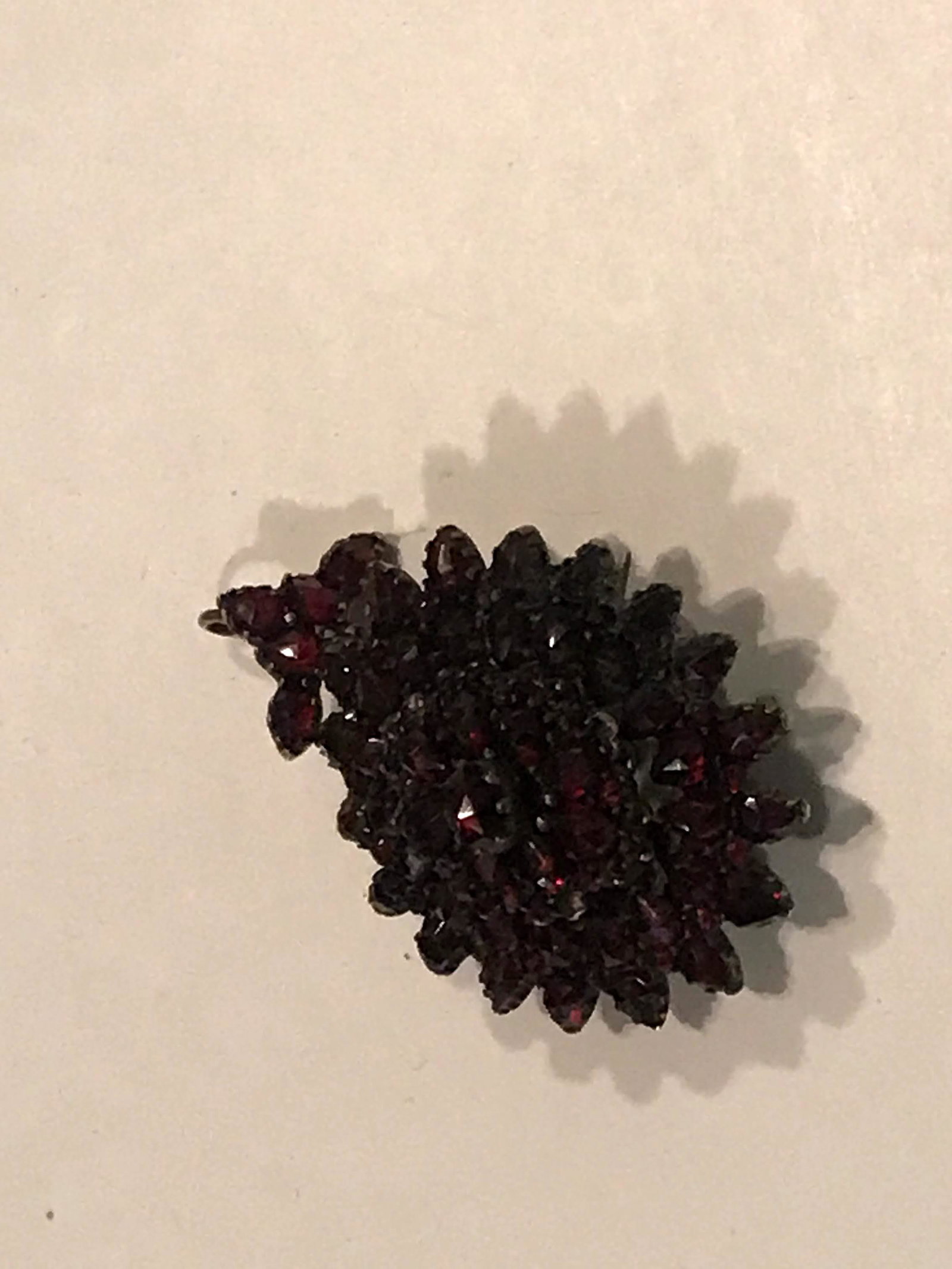 Vintage Nice Cherry Red Glass Pendant Brooch: Vintage Nice Cherry Red Glass Pendant Brooch Please view all photos as they are part of the description and condition of this Item, Feel free to contact me with questions or picture requests!.