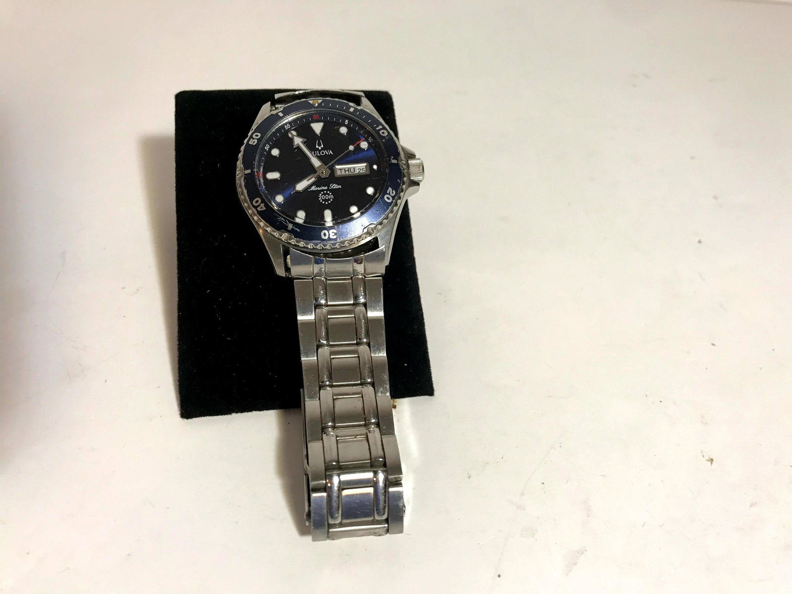Bulova Marine Star Men's Watch working: Vintage Bulova Watch Please view all photos as they are part of the description and condition of this Item, Feel free to contact me with questions or picture requests Used Item AS IS