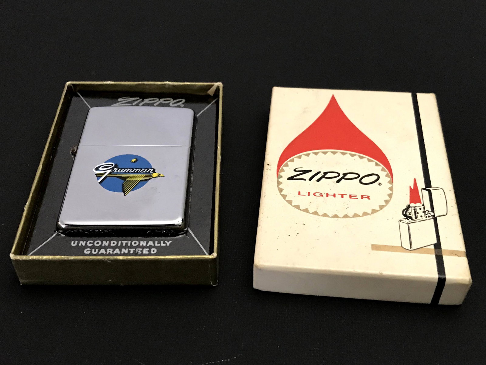Vintage 1966 NIB Grumman Zippo Lighter: Vintage 1966 NIB Grumman Zippo Lighte Please view all photos as they are part of the description and condition of this Item, Feel free to contact me with questions or picture requests Used Item AS IS