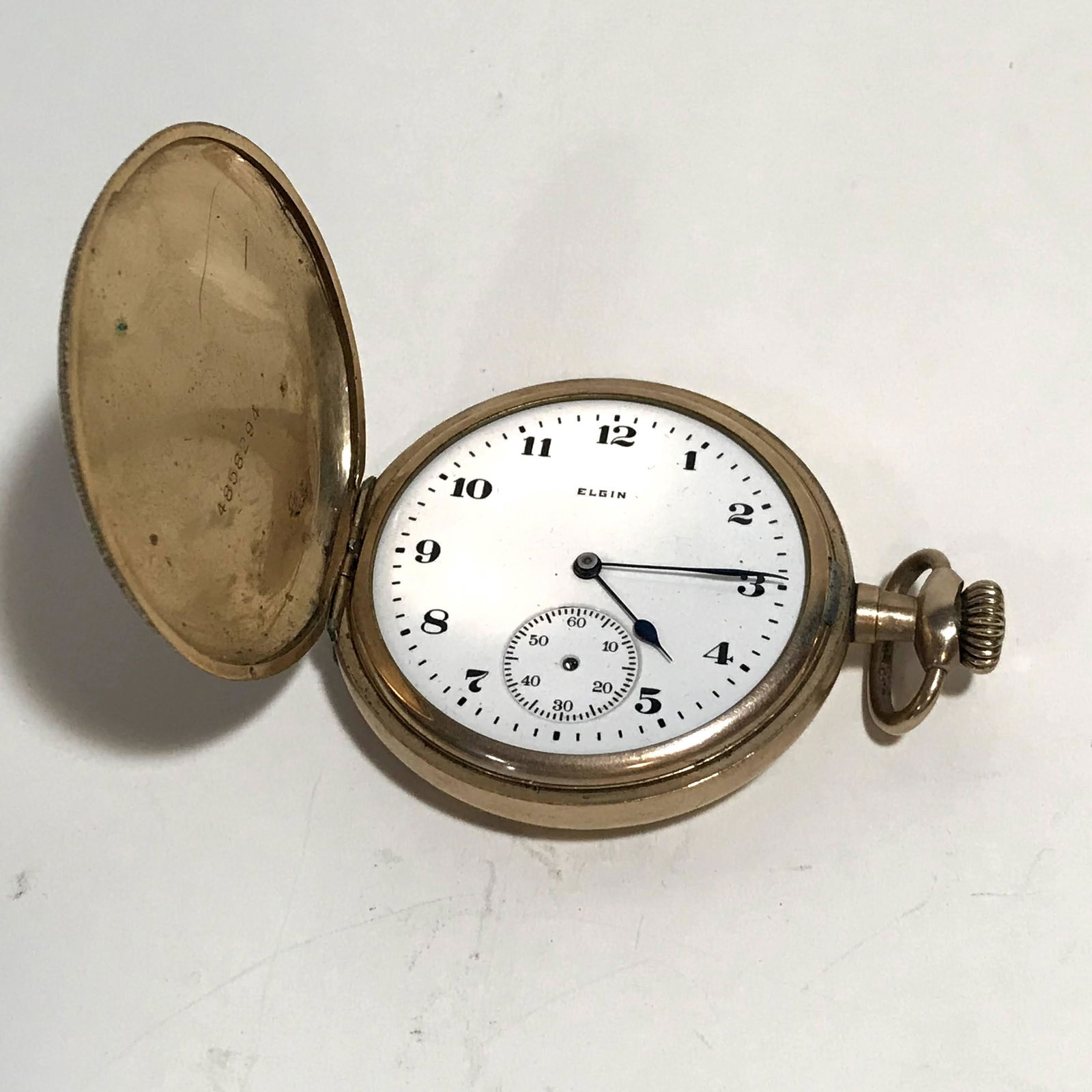 1920 Antique Elgin pocket watch - runs - 16S, 7J: 1920 Antique Elgin pocket watch - runs - 16S, 7J - detached second hand Please view all photos as they are part of the description and condition of this Item, Feel free to contact me with questions or