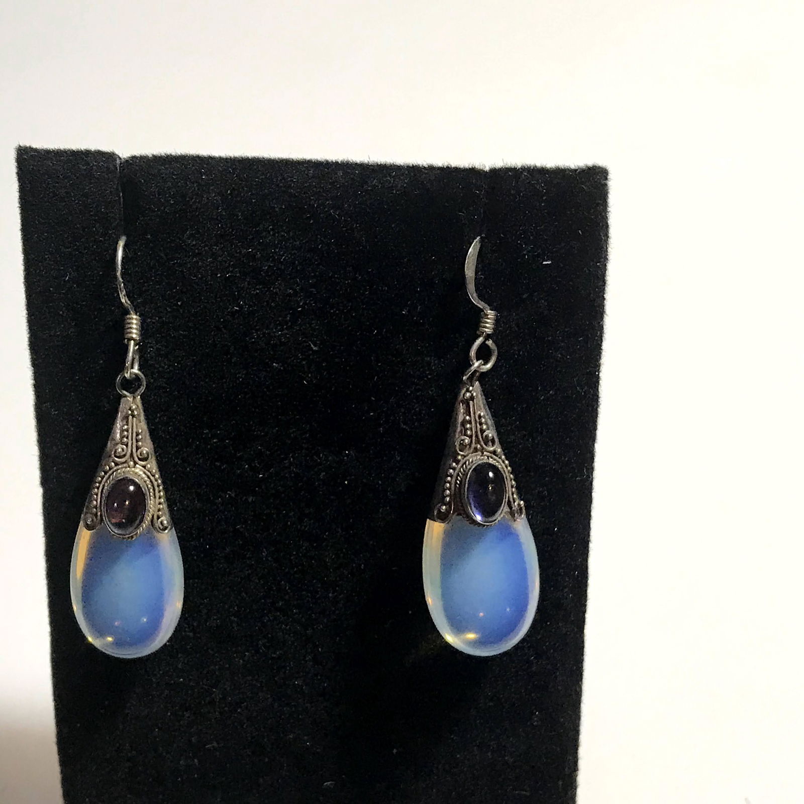 Vintage  Sterling silver Tear Drop Earrings (1 of 4)