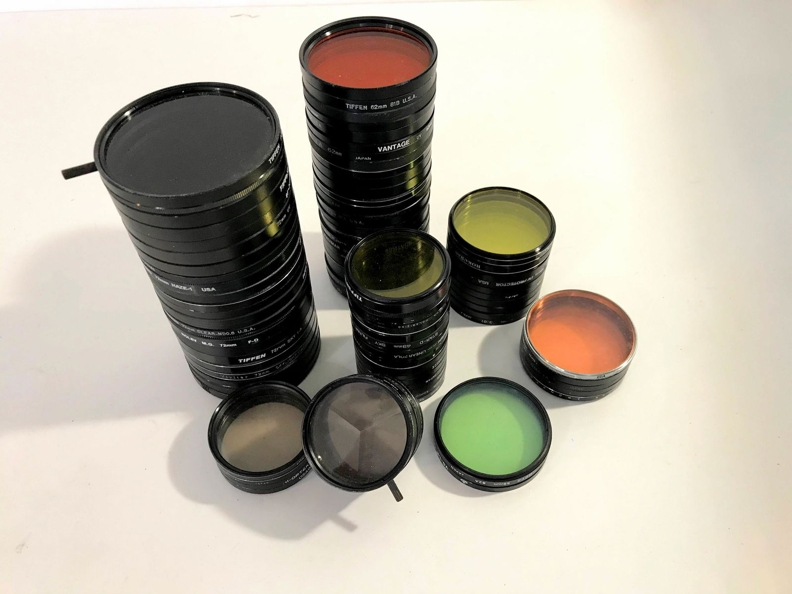 Lot of Over 90 Camera Lens Filters A Variety of Makers: Lot of Over 90 Camera Lens Filters A Variety of Makers Tiffen, sunpak, hoya, ect. Please view all photos as they are part of the description and condition of this Item, Feel free to contact me with qu