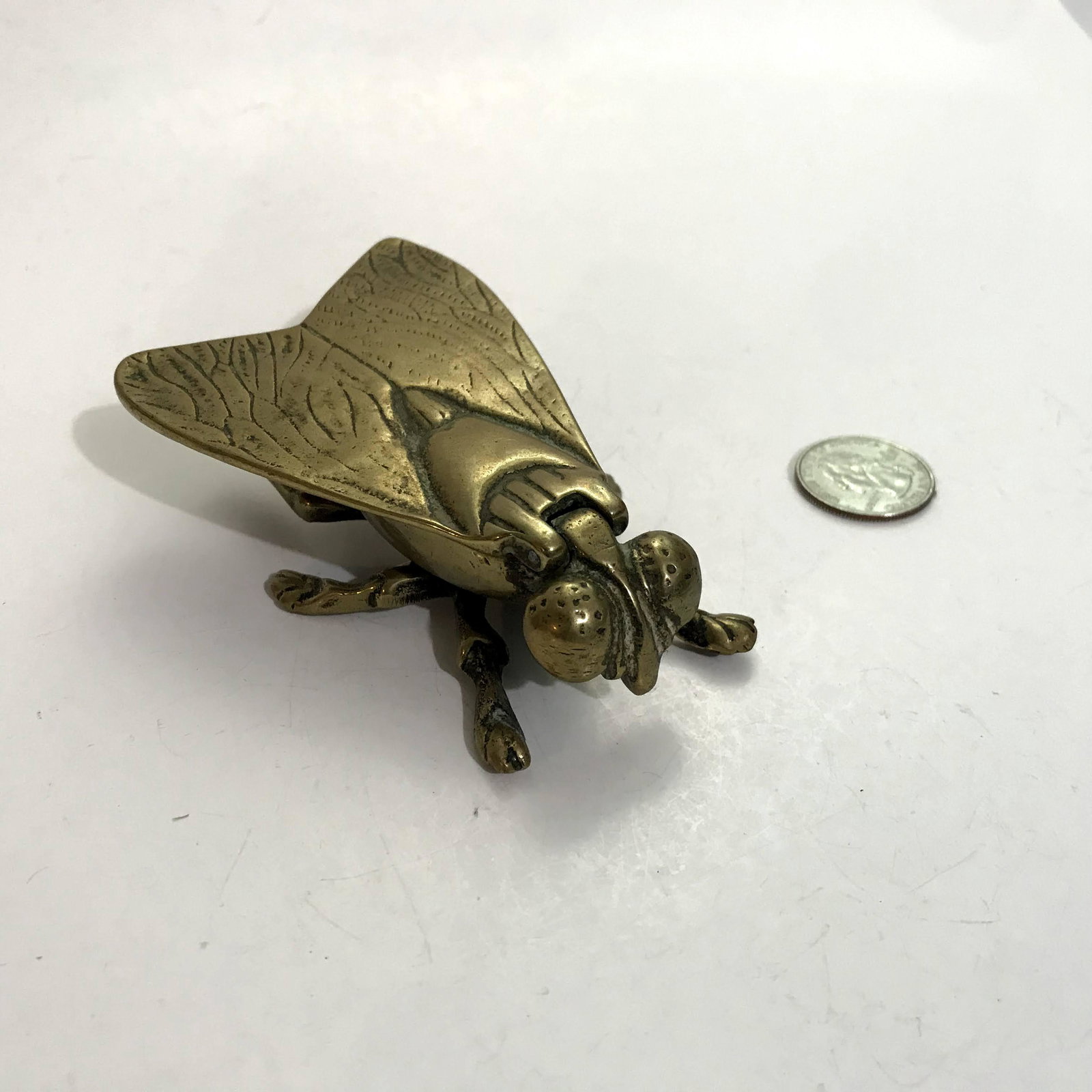 Vintage Antique collectable textured metal Brass Fly: Vintage Antique collectable textured metal Brass Fly Ashtray cigarette holder Please view all photos as they are part of the description and condition of this Item, Feel free to contact me with questi