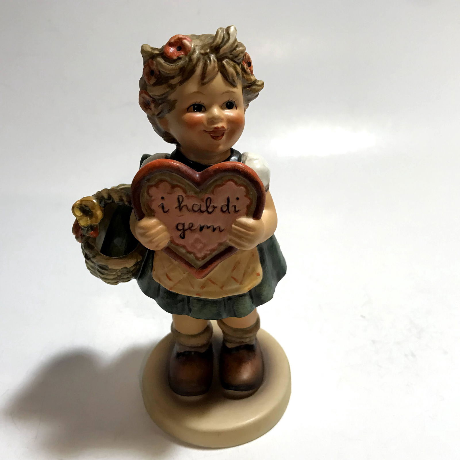 1972 Hummel Goebel Valentine Gift #387 Figurine TMK 5 W: 1972 Hummel Goebel Valentine Gift #387 Figurine TMK 5 W Germany-Large 6" Please view all photos as they are part of the description and condition of this Item, Feel free to contact me with questions o