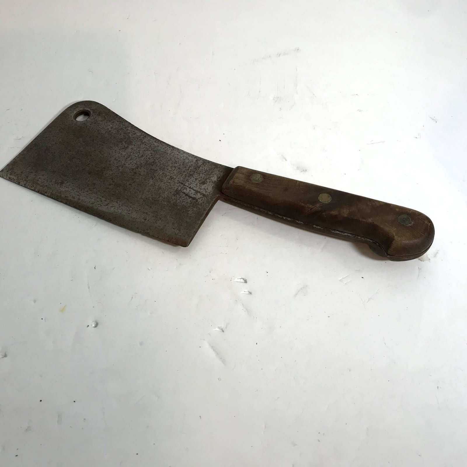 Vintage Old Butcher Knife blade 6" over all 11 1/2": Vintage Old Butcher Knife blade 6" over all 11 1/2" marked Simoss. Please view all photos as they are part of the description and condition of this Item, Feel free to contact me with questions or pict