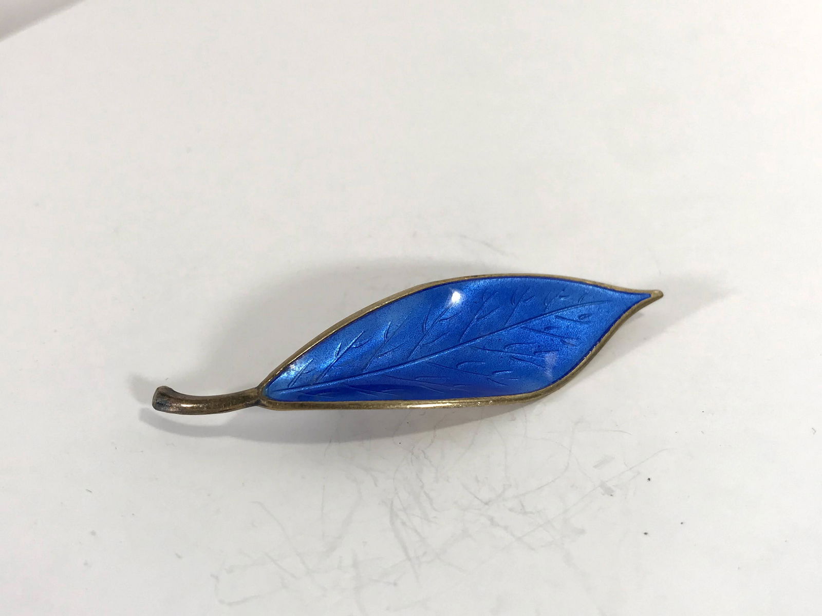 Vintage David Andersen Sterling Silver Blue Enamel: Vintage David Andersen Sterling Silver Blue Enamel Modernist Leaf Brooch Norway Please view all photos as they are part of the description and condition of this Item, Feel free to contact me with ques