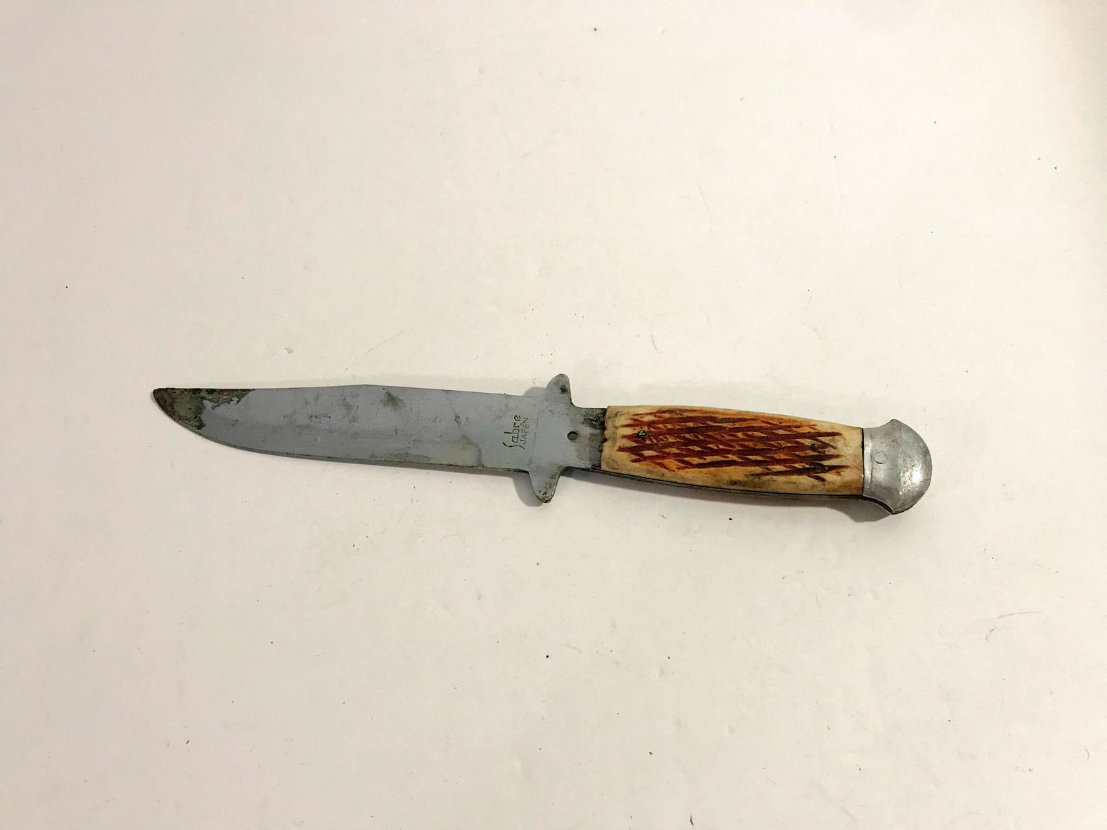 Vintage Sabre 9ÃƒÂƒÃ‚ÂƒÃƒÂ‚Ã‚Â¢ÃƒÂƒÃ‚Â‚ÃƒÂ‚Ã‚Â€ Bone: Vintage Sabre 9” Bone Handled Field Knife missing the cover guard Please view all photos as they are part of the description and condition of this Item, Feel free to contact me with questions or