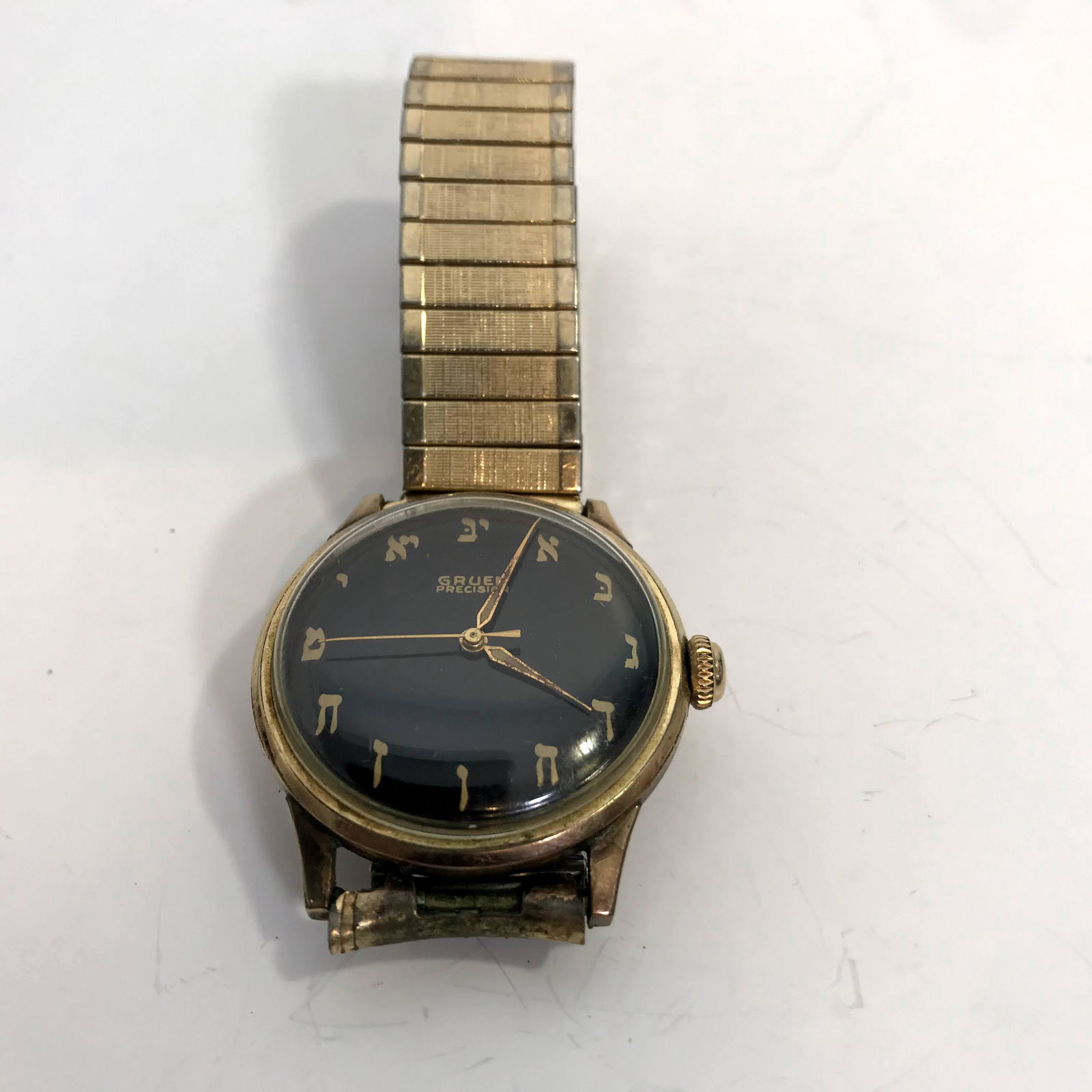 Vintage Gruen Precision Mens Watch Black Face Foreign: Vintage Gruen Precision Mens Watch Black Face Foreign Numbers Windup Works Well!! Please view all photos as they are part of the description and condition of this Item, Feel free to contact me with qu