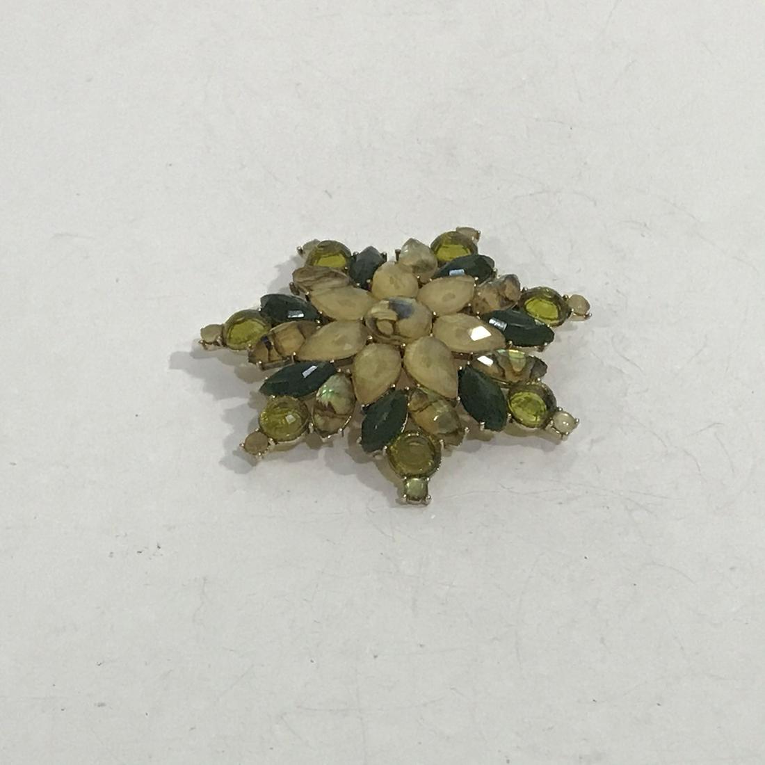 Vintage Liz Clairborne 2-7/8" Emerald Rhinestones (1 of 4)