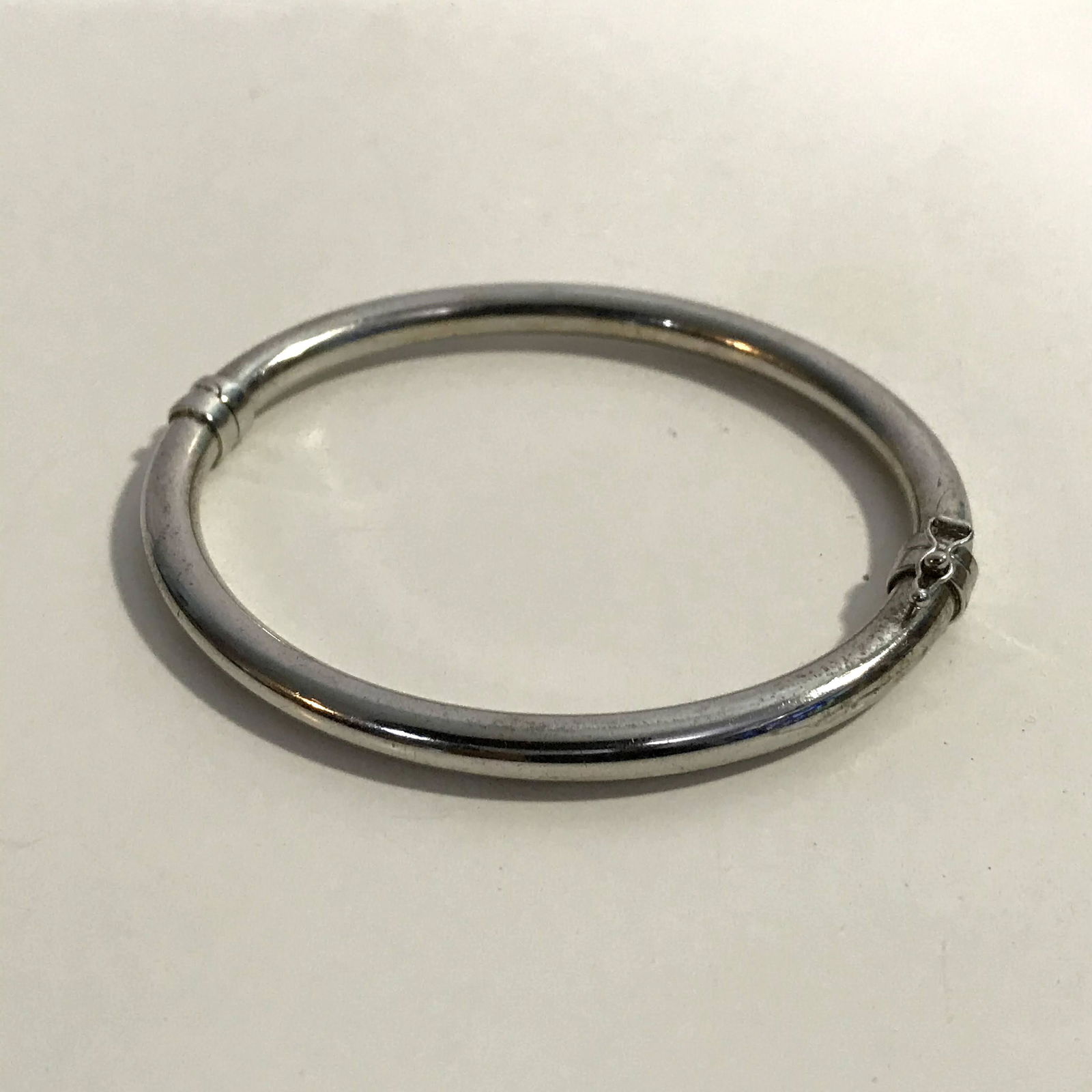 Milor Italy 925 Sterling Silver Spring Hinge Bangle (1 of 3)