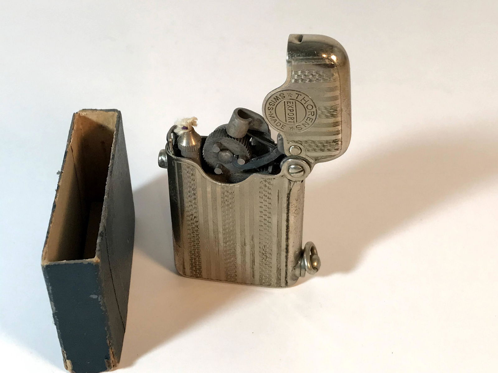 Thorens Alpacca 1920s Swiss made vintage lighter Never (1 of 7)