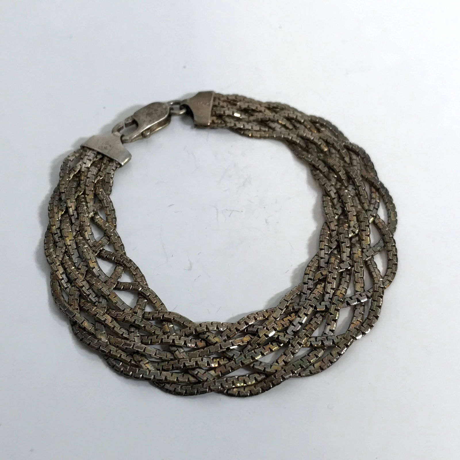 Vintage IBB ITALY Woven Heavy Sterling Silver 925 Italy (1 of 5)