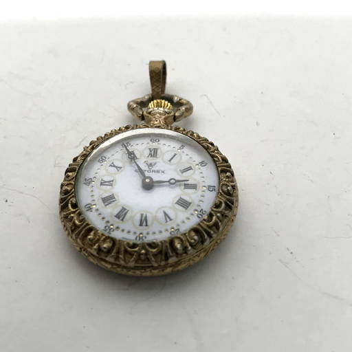 Vintage Catorex Swiss Goldtone Pocket Watch Pendant