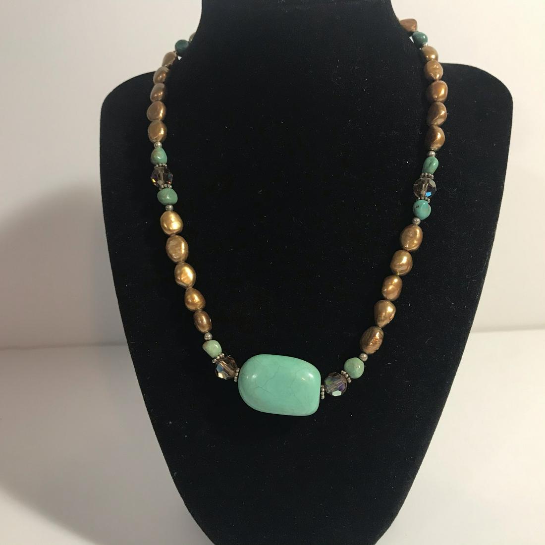 Vintage Swarovski Turquise Sterling Silver 19" Necklace (1 of 5)