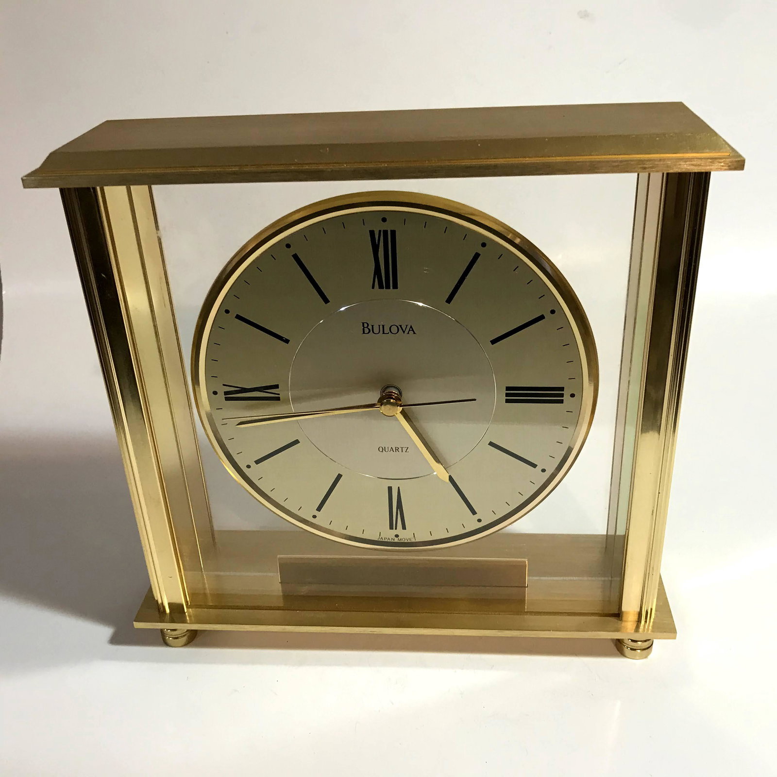 Bulova Grand Prix Executive Analog Quartz Brass Metal: Bulova Grand Prix Executive Analog Quartz Brass Metal Desk Clock B1700 A7 KW280 Please view all photos as they are part of the description and condition of this Item, Feel free to contact me with ques
