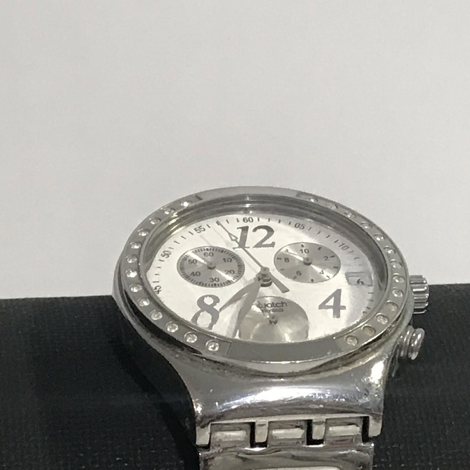 Vintage Men's Swatch Irony Chronograph Watch Stainless: Vintage Men's Swatch Irony Chronograph Watch Stainless Works AG2008 Please view all photos as they are part of the description and condition of this Item, Feel free to contact me with questions or pic