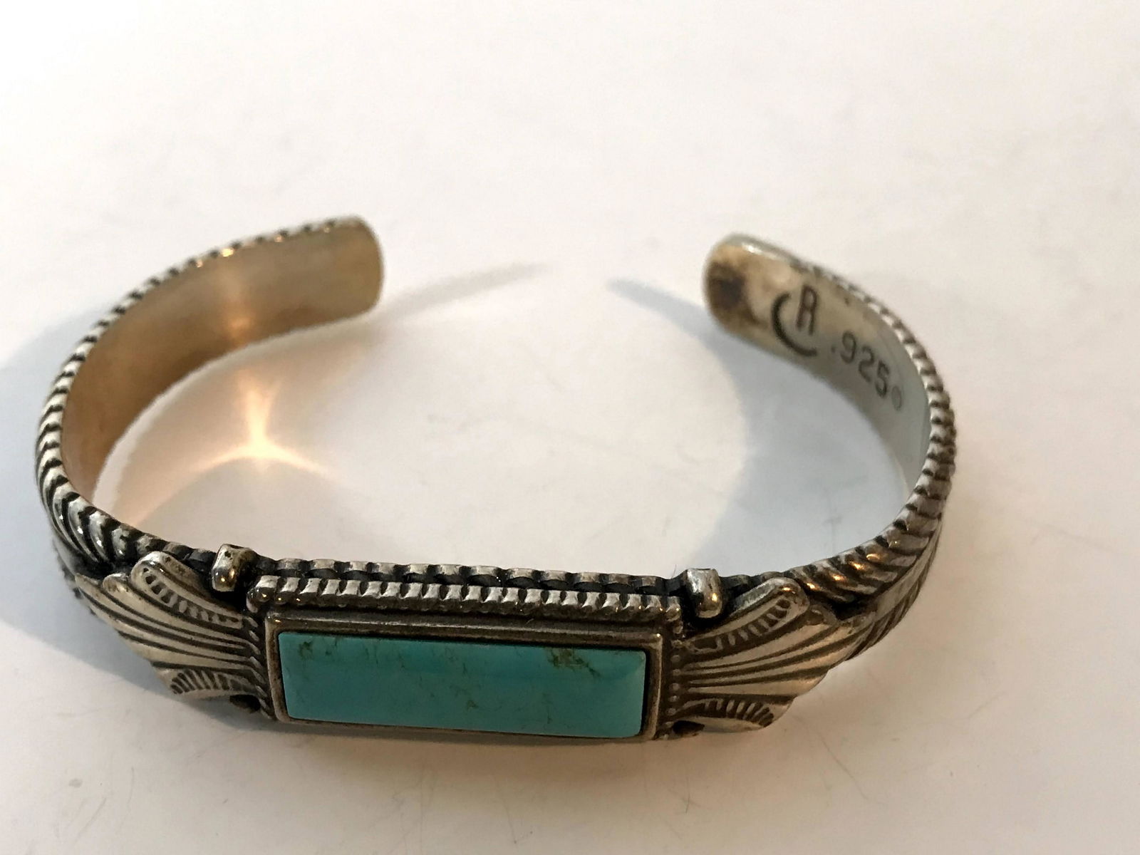 Vintage Native American Sterling Silver Turquoise (1 of 5)