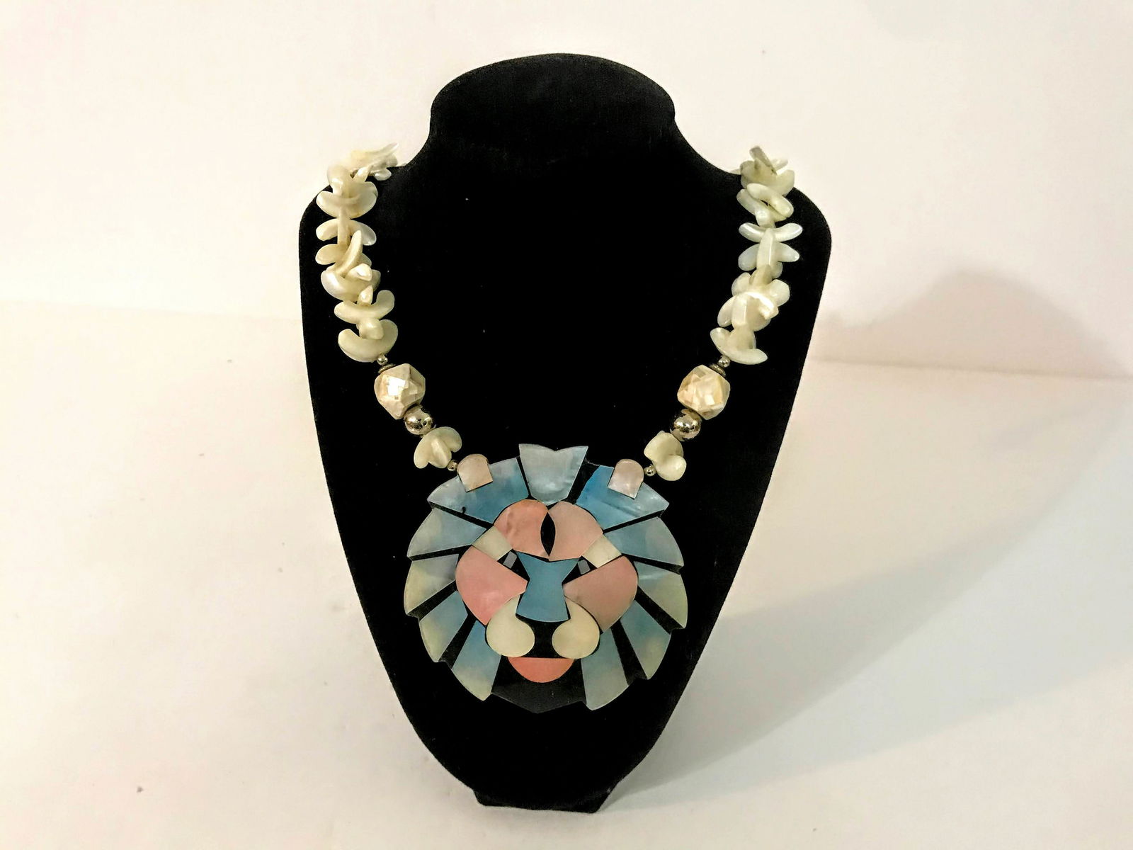 Multi Gemstone Beaded Necklace. 20". Large Mother of (1 of 5)