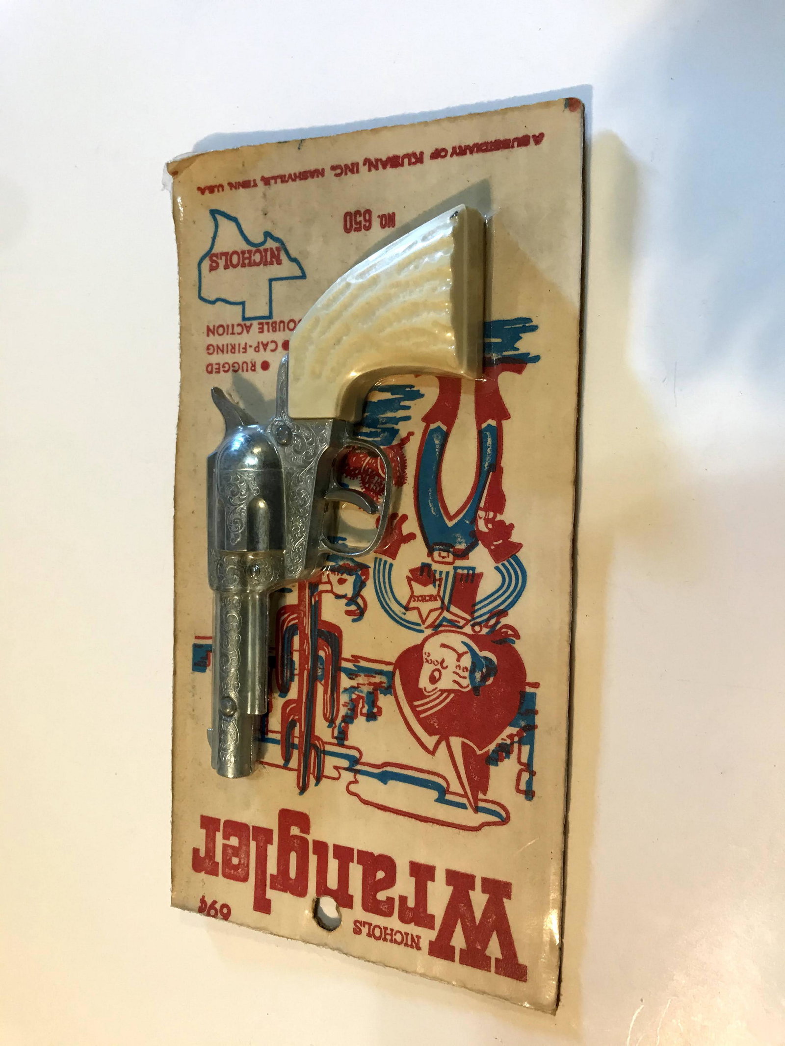 Nichols Wrangler No. 650 Wrangler Cap Gun Mint 60s: Nichols Wrangler No. 650 Wrangler Cap Gun Mint 60s Please view all photos as they are part of the description and condition of this Item, Feel free to contact me with questions or picture requests!. U