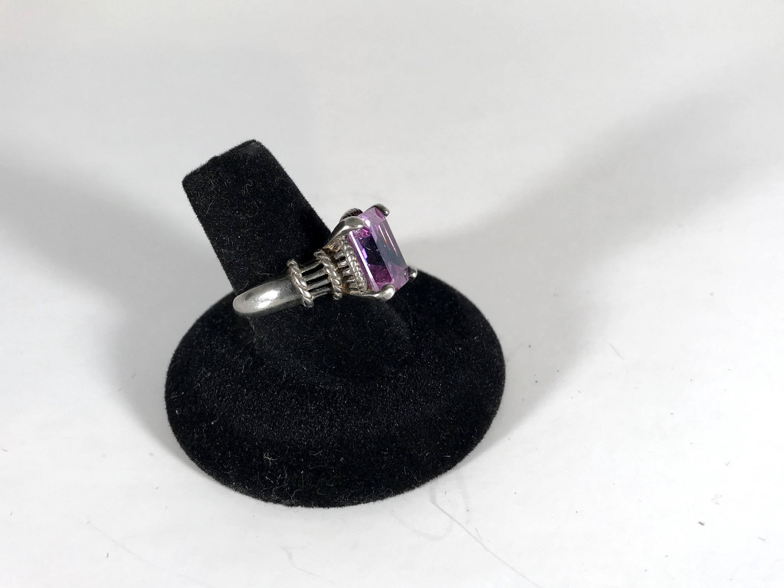 Nice Vintage Sterling Silver  Amethyst Ring 8 (1 of 6)