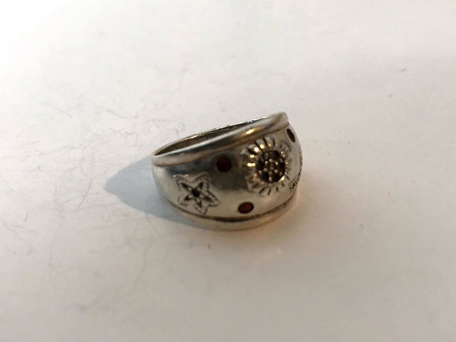 Vintage Sterling Silver Marcasite Art Deco Ring size 6 (1 of 5)