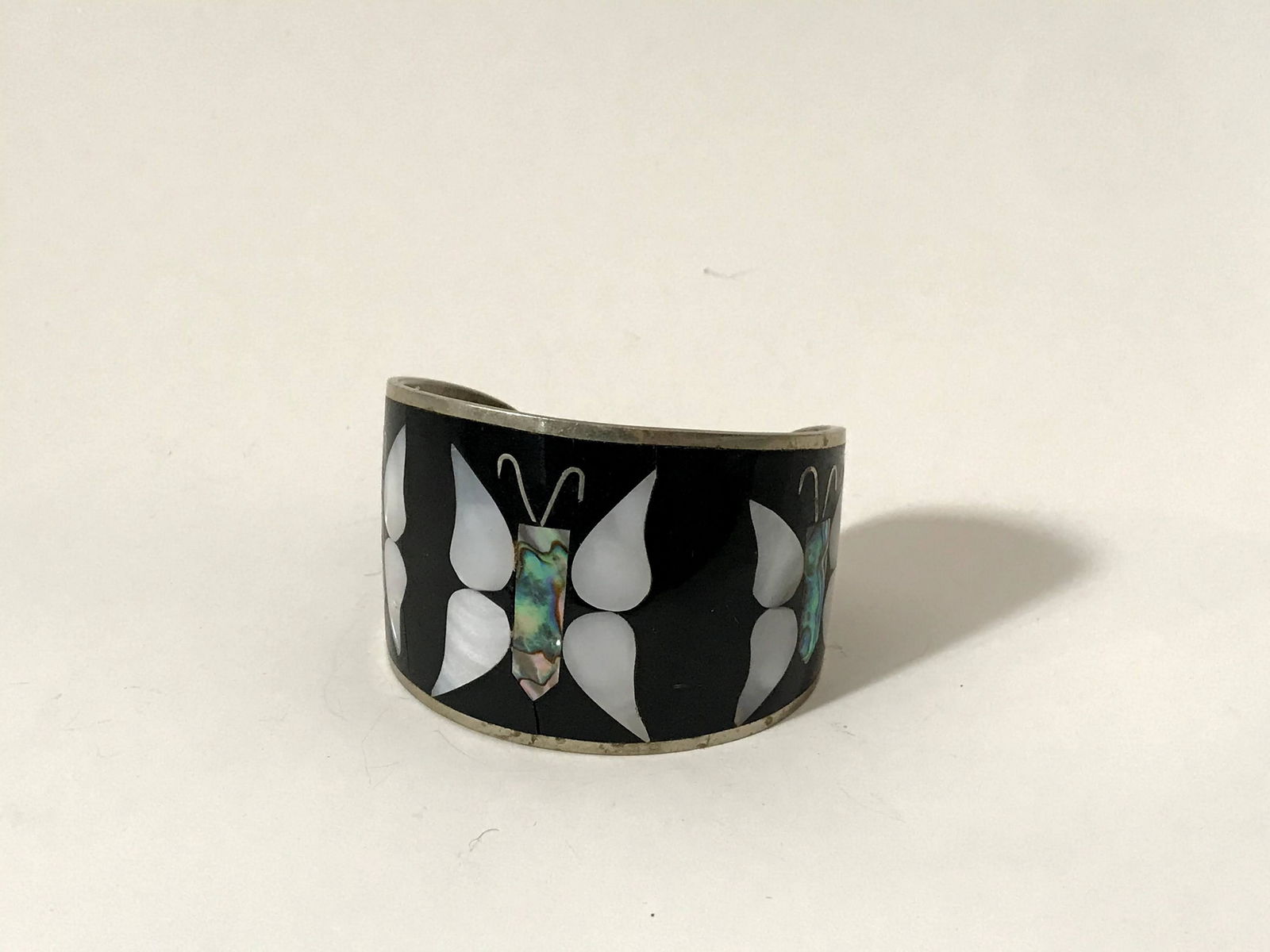 Vintage Mexico Sterling Silver Abalone Inlay Butterfly (1 of 4)